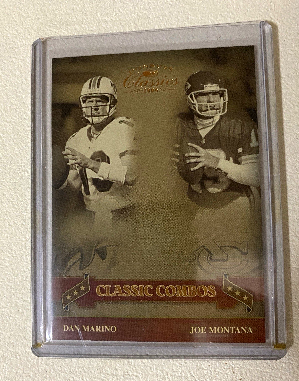 2006 Donruss Classics Classic Combos Dan Marino Joe Montana #CC-3 /500 Insert