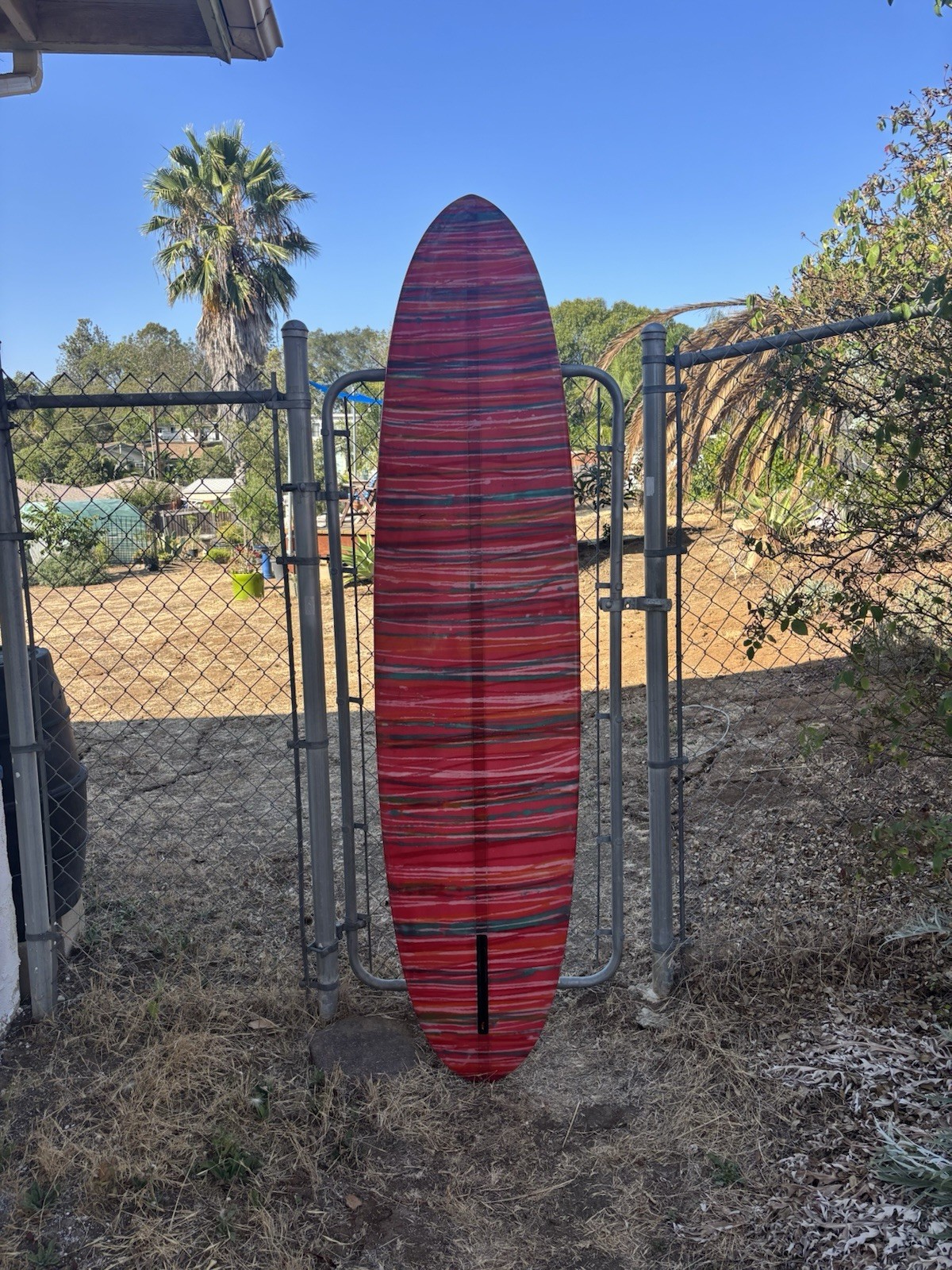 Stunning Single Fin Fun Shape Surfboard for Sale. Fins Sold Separately.