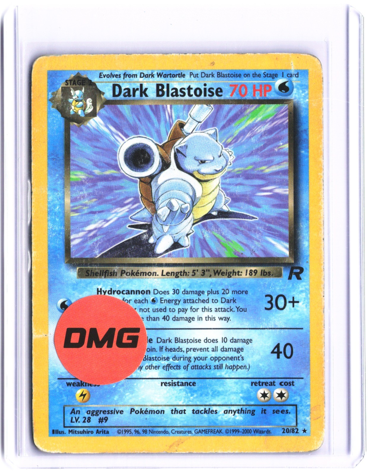 Dark Blastoise (20) Unlimited Rare Team Rocket 20/82 DMG
