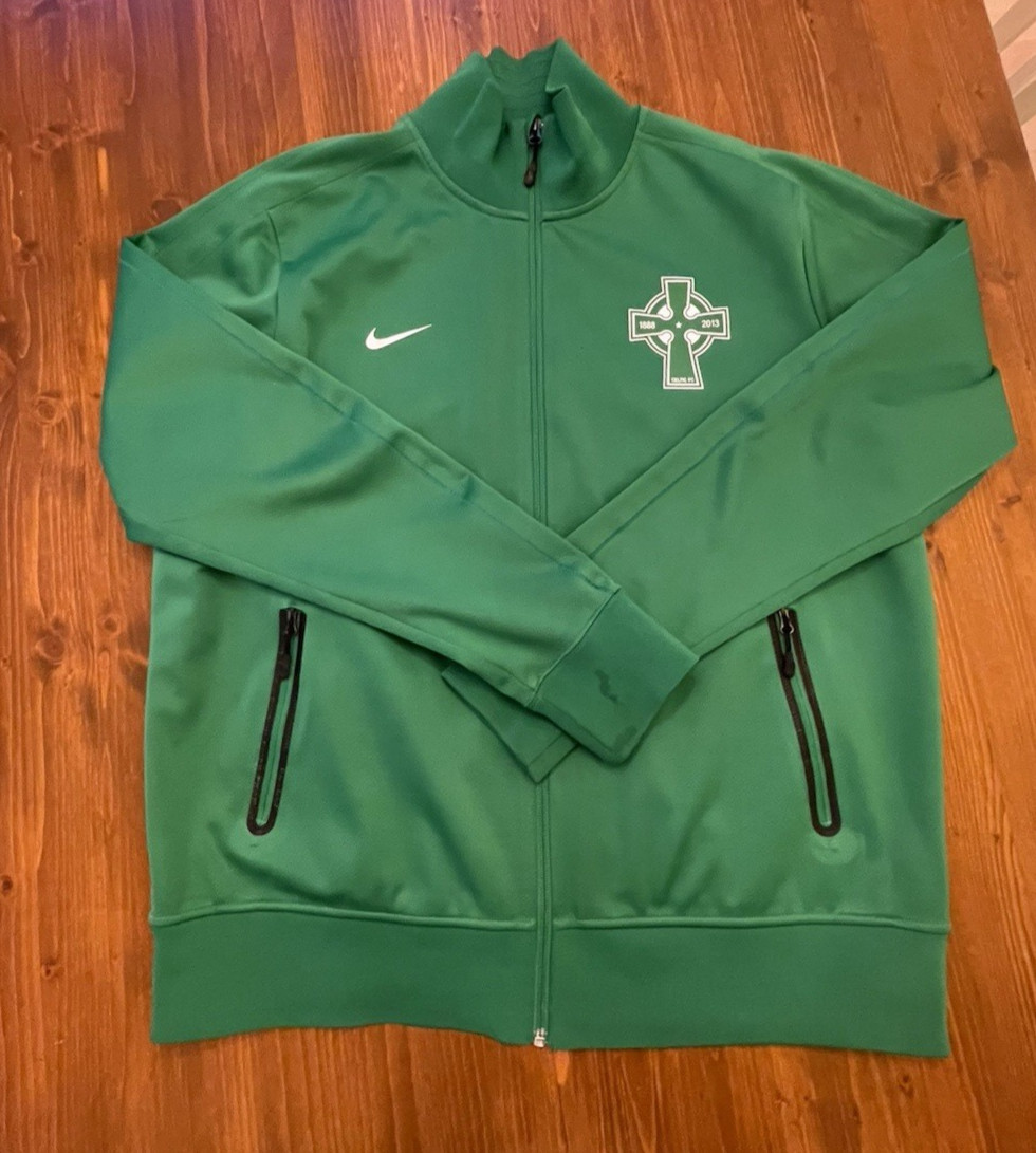 Celtic FC Football 1888 Celtic Cross NIKE N98 Full Zip Track Jacket Size XL Celtic FC Football 1888 Celtic Cross NIKE N98 Full Zip Track Jacket Size XL