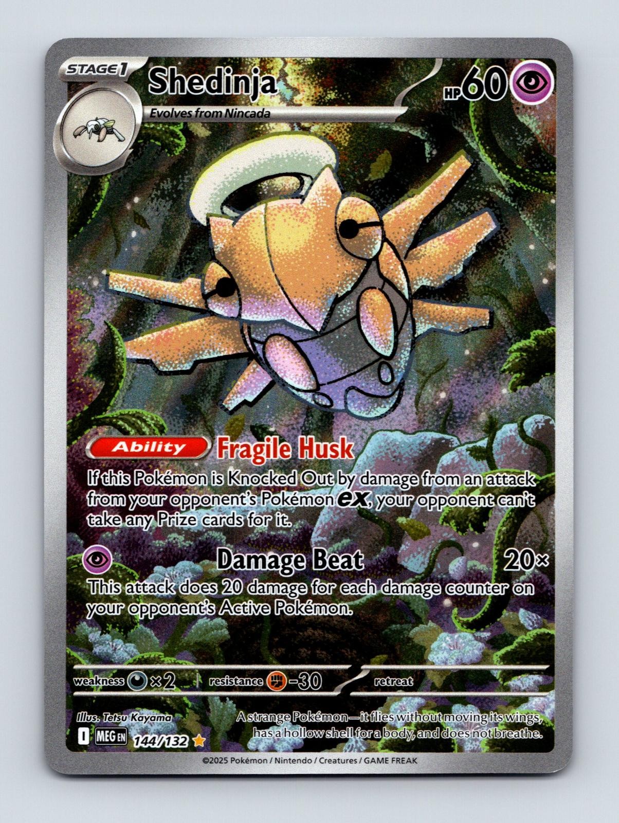 Shedinja 144/132 Illustration Rare Mega Evolution Pokemon Holo Near Mint