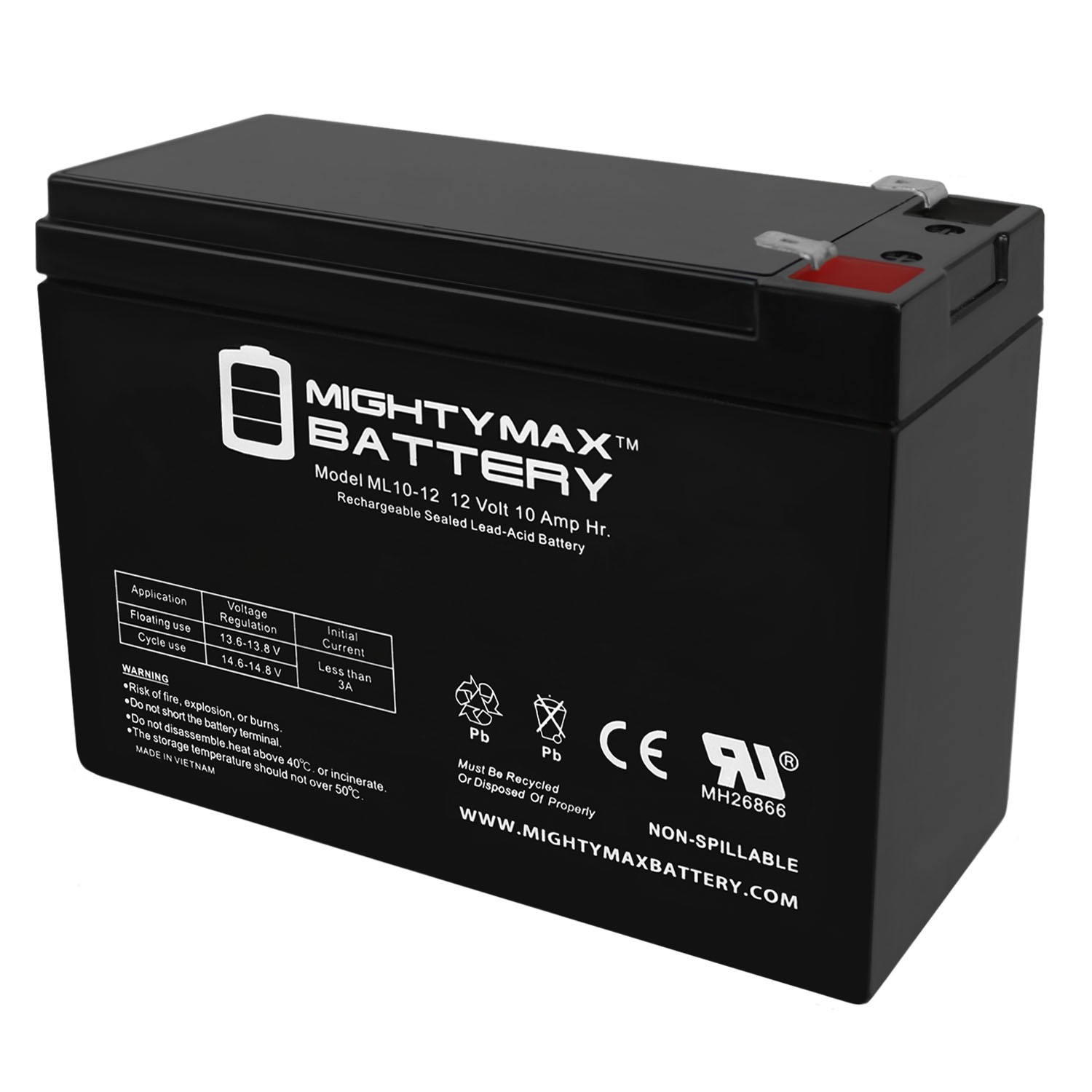 Mighty Max 12V 10AH SLA Battery Replacement for Kaylee Bigfoot Monster Jeep