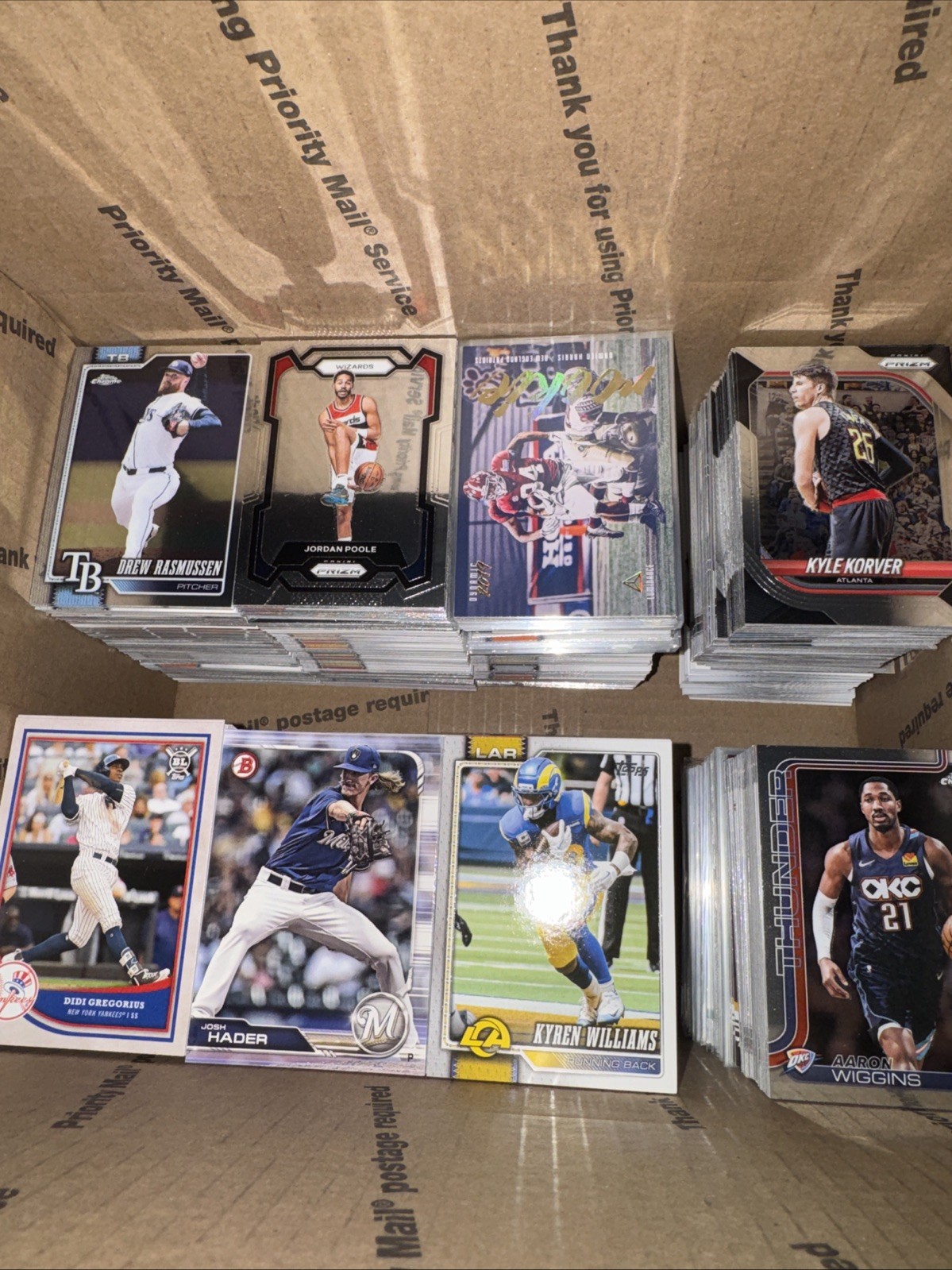 Huge Sports Card PREMIUM Bulk LOT 2000+ Football Basketball Baseball Multi Sport