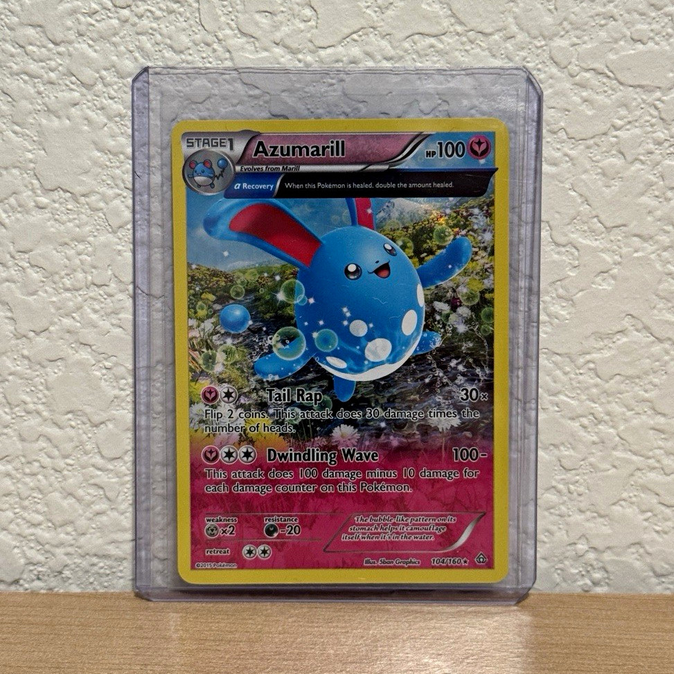 Pokemon Azumarill 104/160 Primal Clash Reverse Holo Rare NM