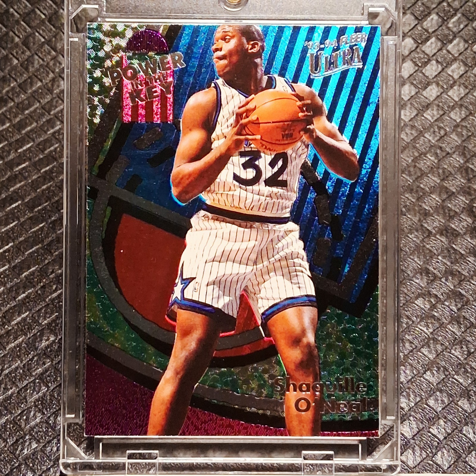1993-94 Fleer Ultra - Power in the Key Shaquille O\'Neal #7 COLORFOIL SHAQ🚀 1993-94 Fleer Ultra - Power in the Key Shaquille O\'Neal #7 COLORFOIL SHAQ🚀