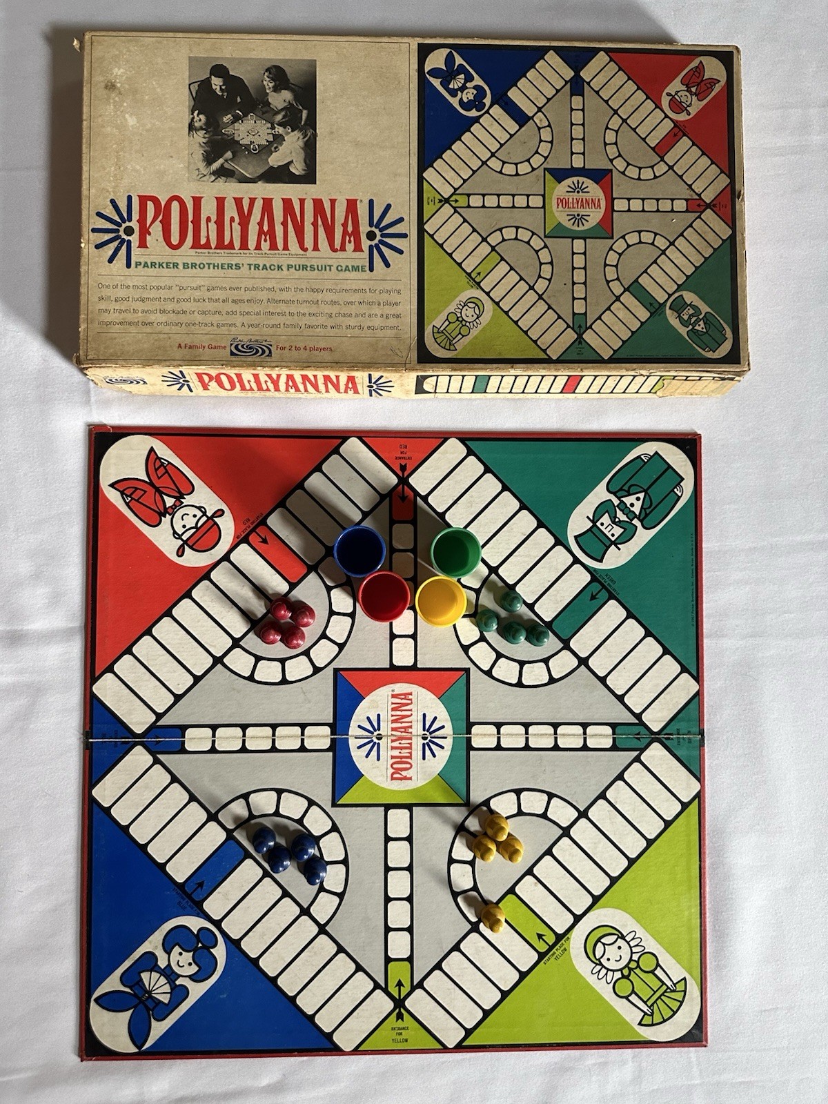 Vintage Parker Brothers 1967 Pollyanna Board Game Complete with Original Box