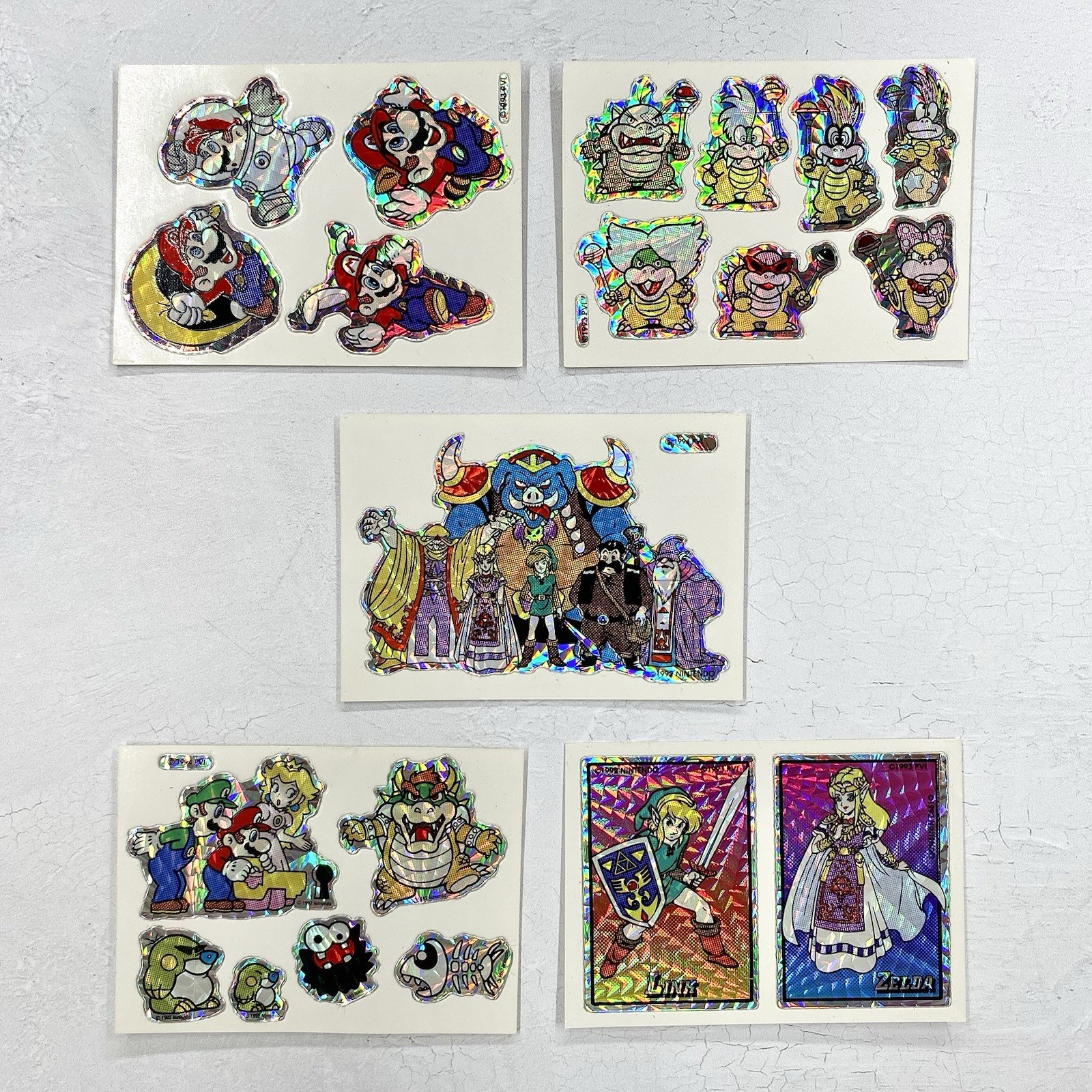 Vintage 90’s Vending Machine Nintendo Holographic Sticker Set Of 5 Mario & Zelda Vintage 90’s Vending Machine Nintendo Holographic Sticker Set Of 5 Mario & Zelda