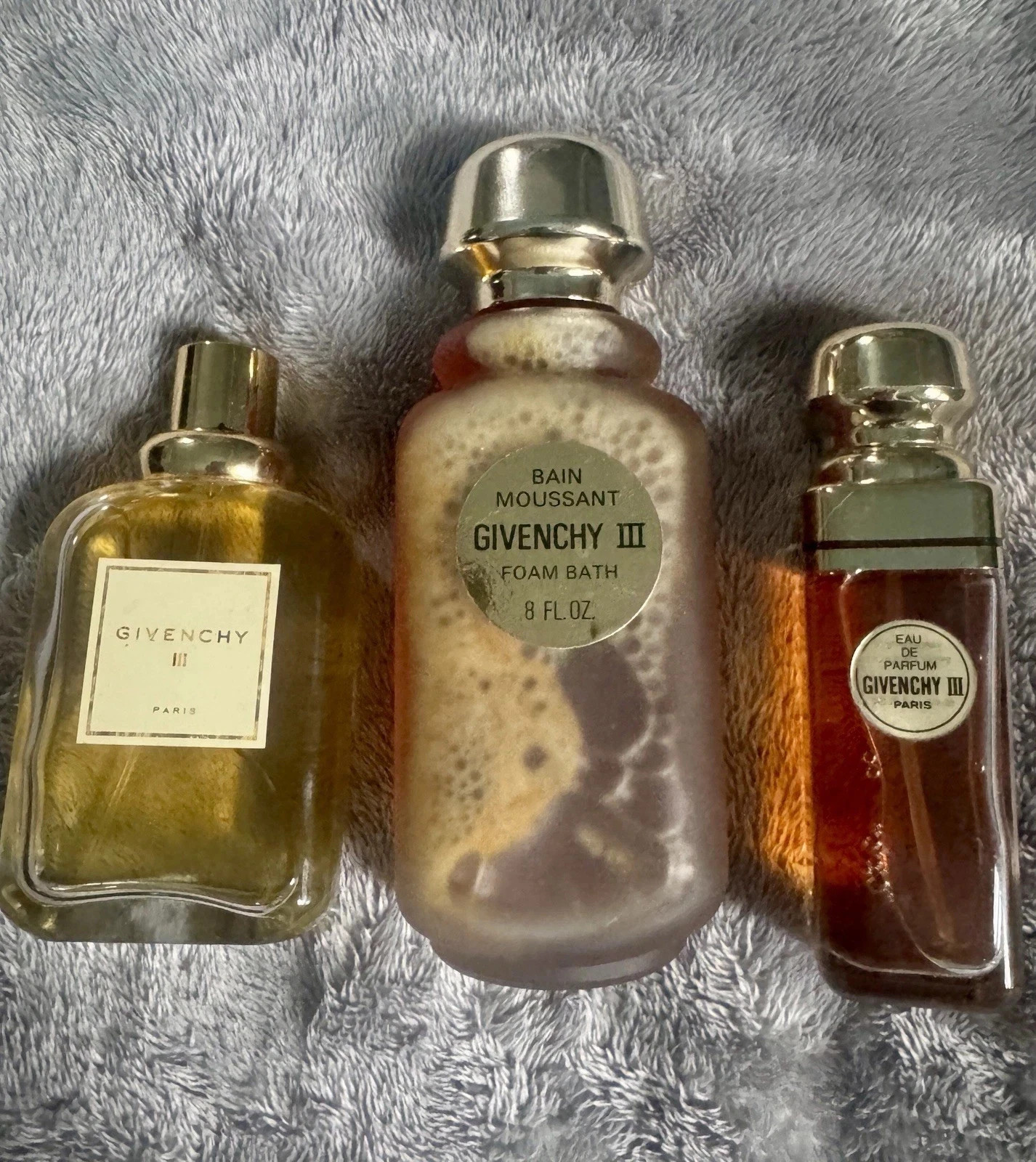 Givenchy III Collectible Fragrance Lot, Vintage, Paris EDP EDT Bath France