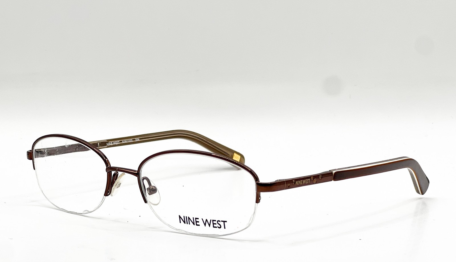 NEW NINE WEST NW1035 204 CHOCOLATE AUTHENTIC EYEGLASSES 53-18