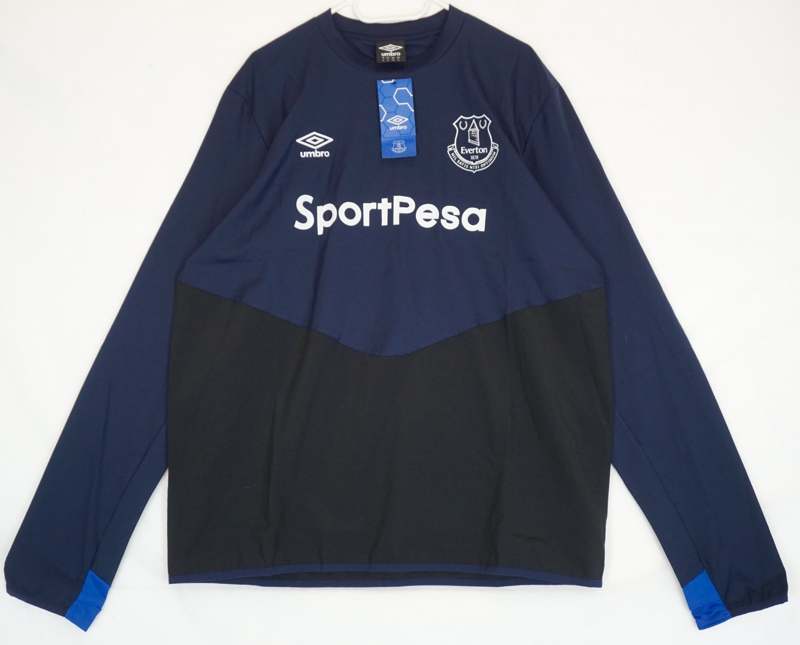 Umbro Everton Navy Blue Long Sleeve Training Shirt Jersey Men\'s XL