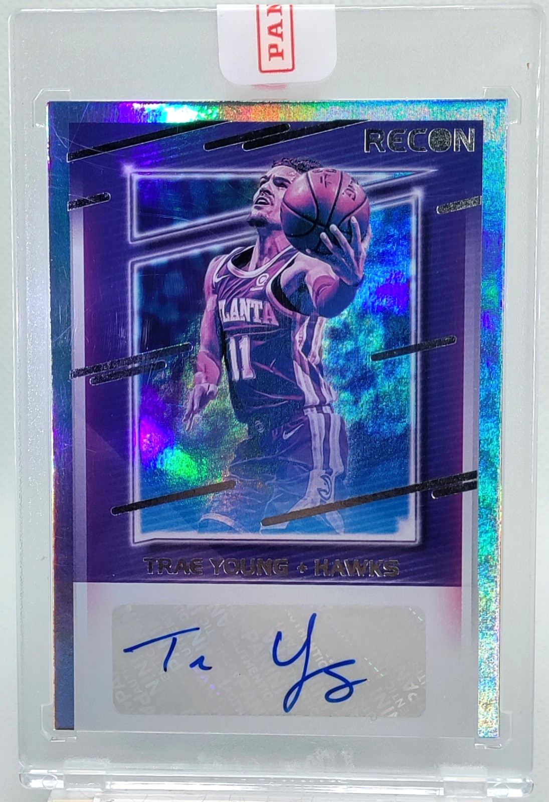 Trae Young AUTO Holo Silver 2020-21 Recon ENCASED SEALED Autograph