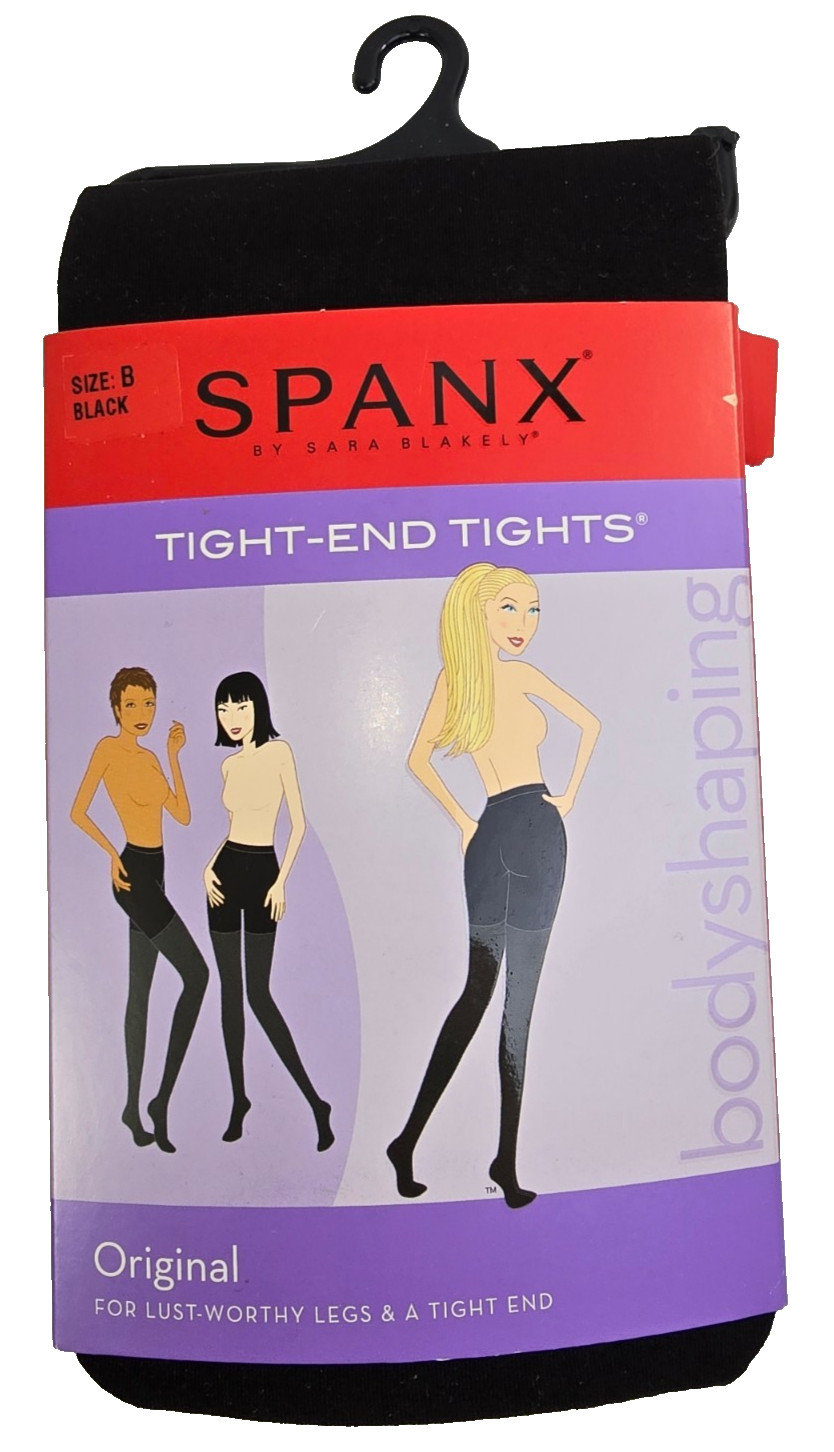 B Spanx Tight-End Tights Original Black Opaque Shaping Pantyhose New