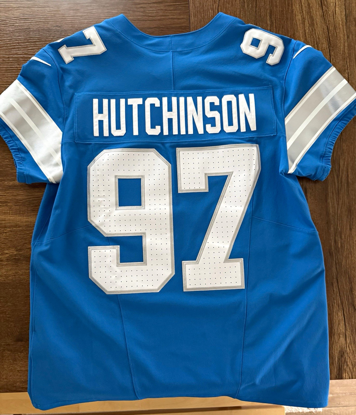 Nike Detroit Lions Aidan Hutchinson #97 NFL Vapor F.U.S.E. Elite Size 44 Nike Detroit Lions Aidan Hutchinson #97 NFL Vapor F.U.S.E. Elite Size 44