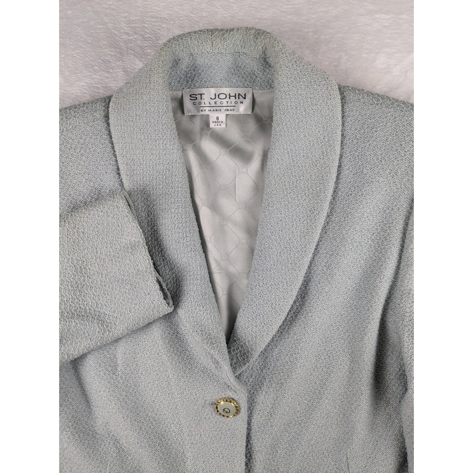 St. John Collection by Marie Gray Knit Blazer Jacket Womens Size 8