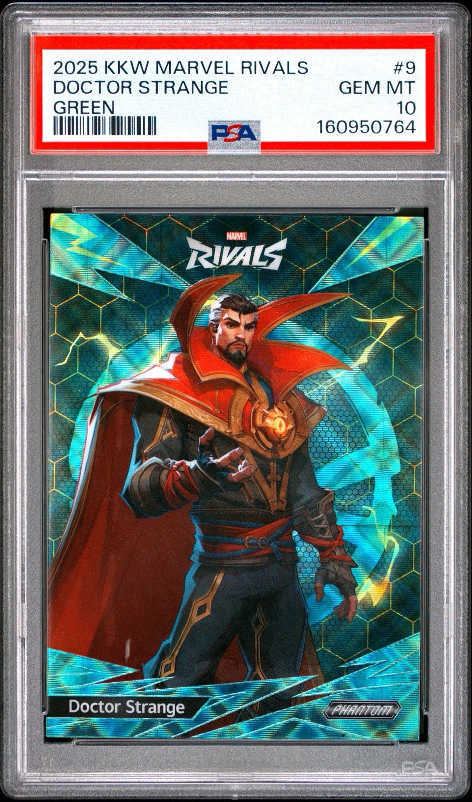 2025 Kakawow Marvel Rivals Doctor Strange Green /20 PSA 10 POP 1