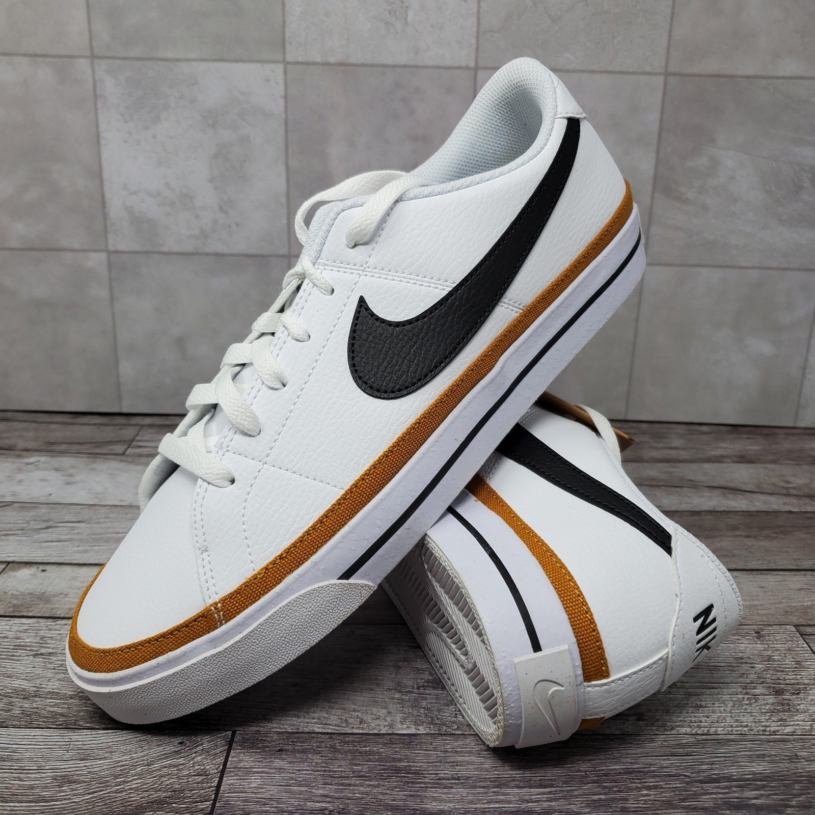 Nike Court Legacy Next Nature White Desert Ochre Shoes DH3162-100 Mens Size 10.5