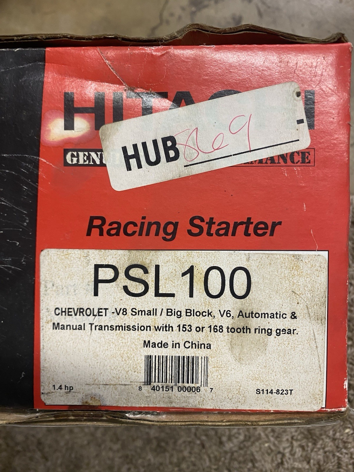 Hitachi PSL100 Racing Starter Small & Big Block Chevrolet 153 168 ARP Bolts Used Hitachi PSL100 Racing Starter Small & Big Block Chevrolet 153 168 ARP Bolts Used