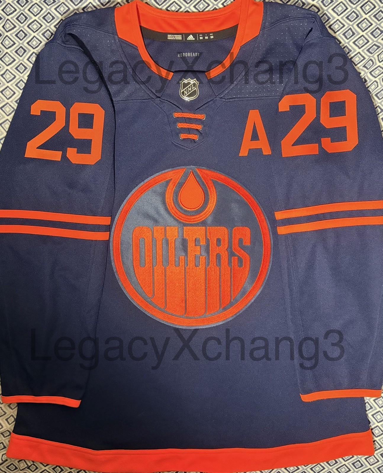 Leon Draisaitl Edmonton Oilers Adidas Climalite 3rd Jersey Size: 50 + A