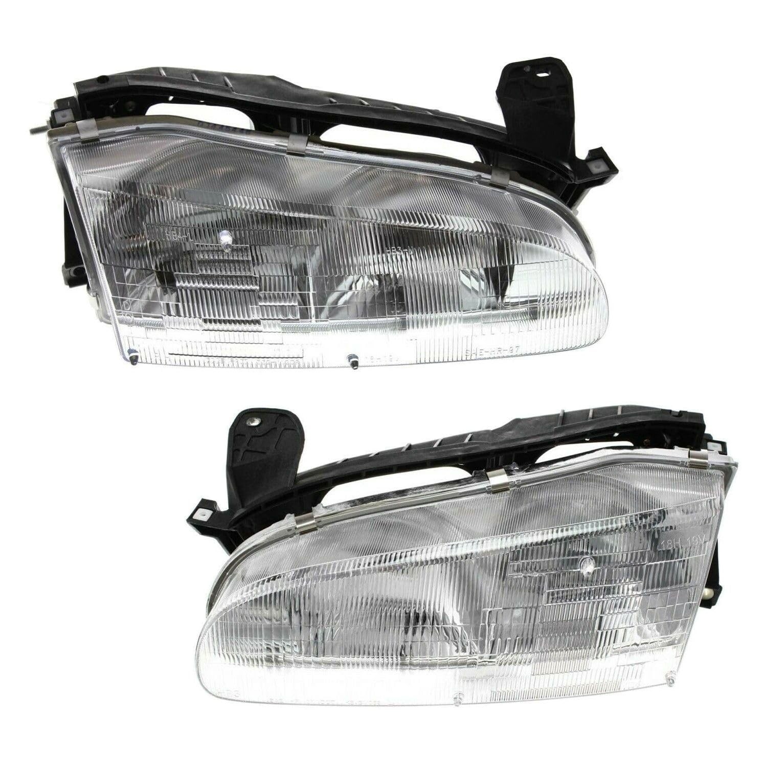 Headlight Left Right Clear Lens for Geo Prizm 1993-1997