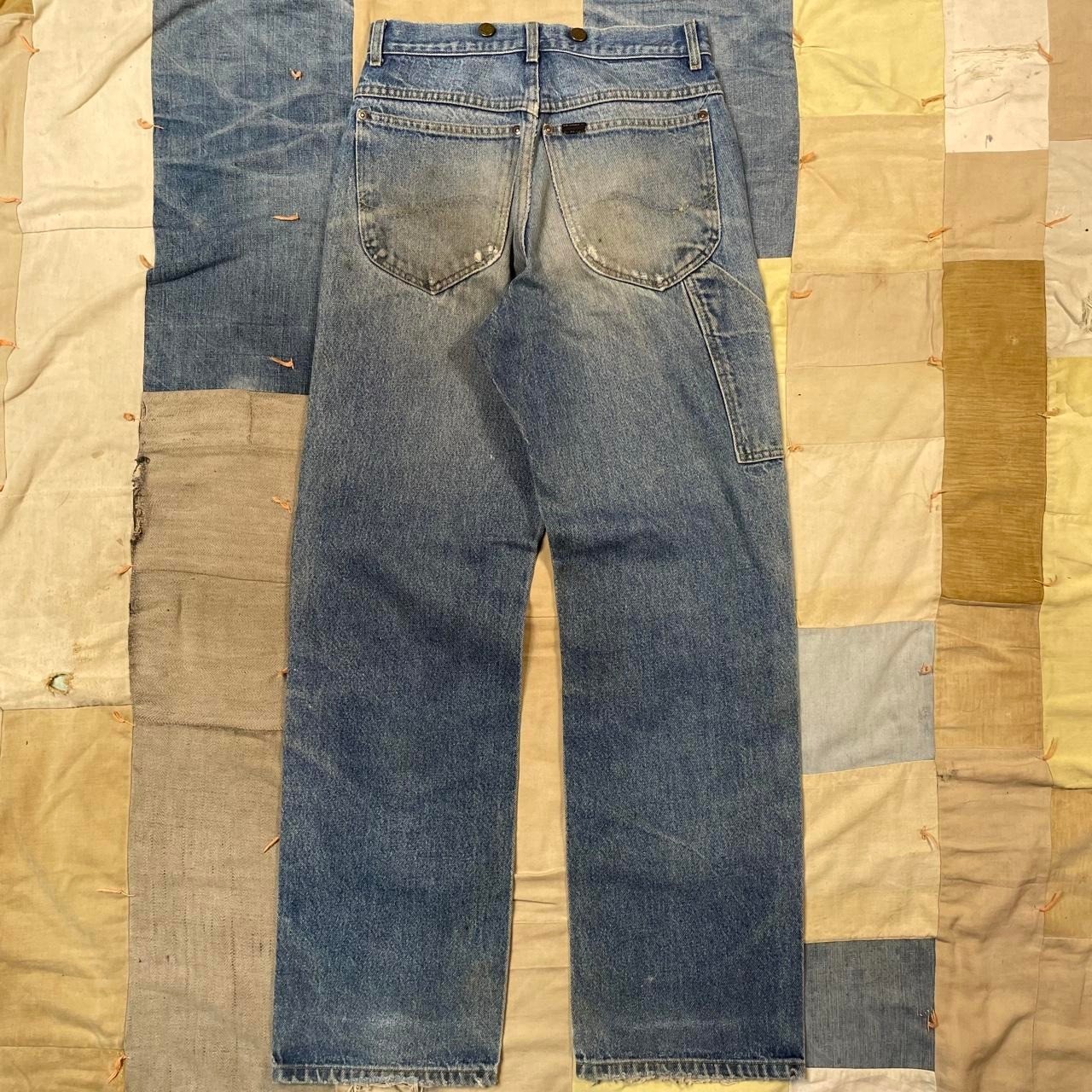 Vtg 70s 80s Lee Boss of the Road Faded Distressed Carpenter Jeans 29 x 33 Work