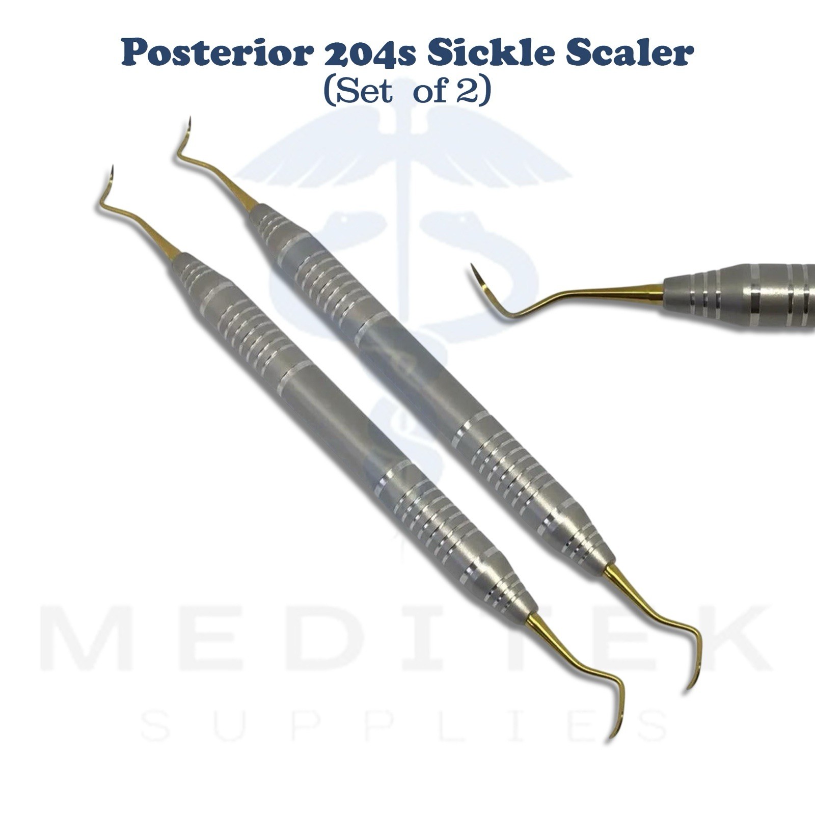 2 Pcs Dental Scaler 204S Posterior Sickle #204S Instruments - Buy 5 Get 1 Free