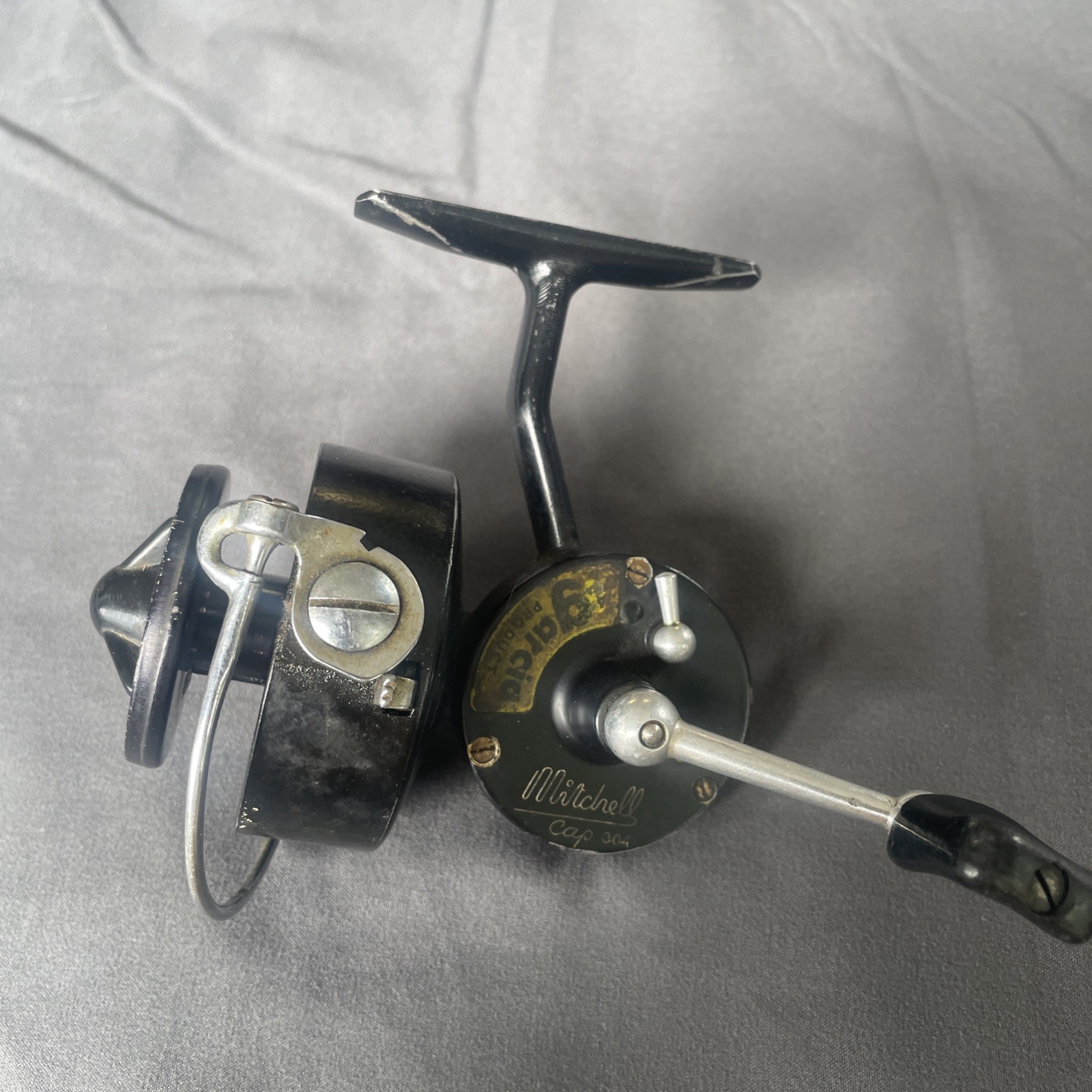 Vintage Mitchell C.A.P. 304 Spinning Fishing Reel - Made in France - Works Great
