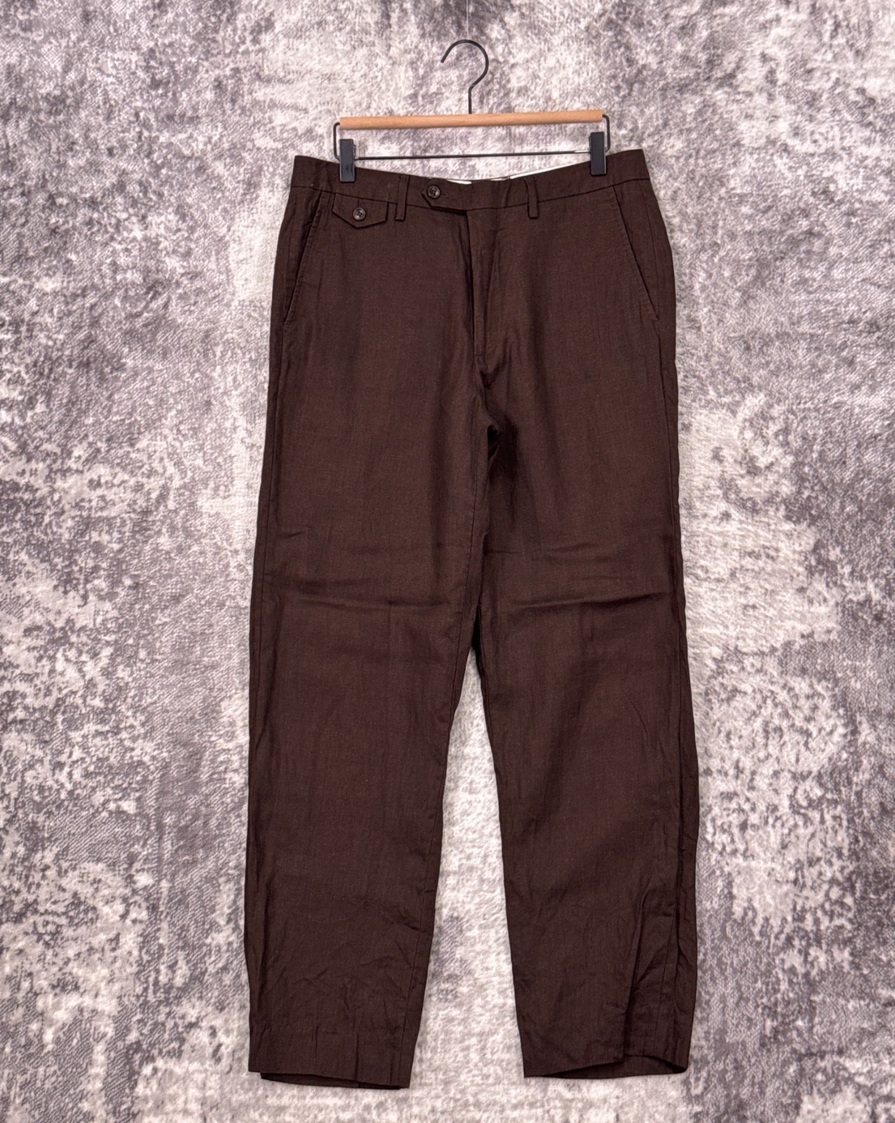 Bonobos Dress Pants 32 x 30 Mens Brown 100% Italian Linen Trouser