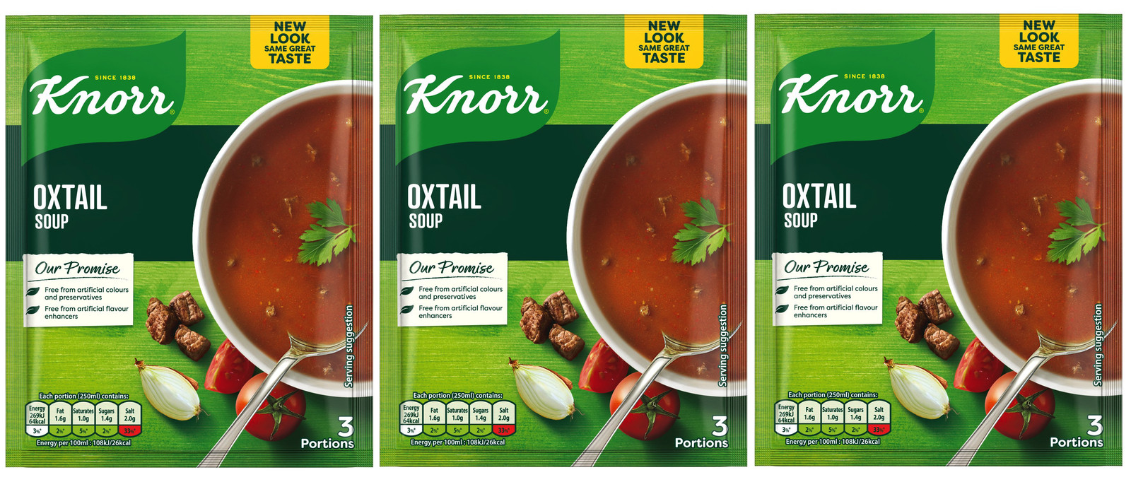 Knorr Oxtail Soup Mix, 53g, Pack of 3 (3x1.87oz), Irish Recipe