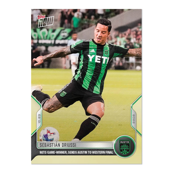 2022 Topps NOW MLS Sebastian Driussi #239 ~ Austin FC ~ PR 192