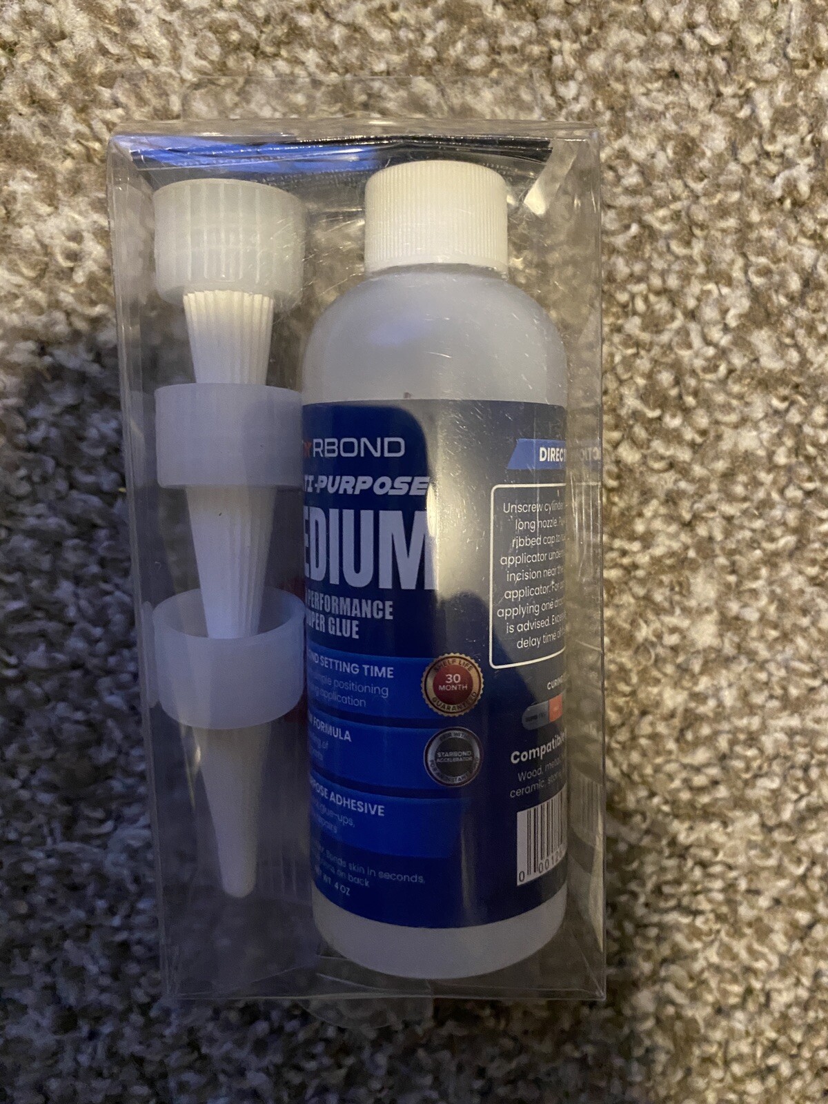 Starbond Multi-Purpose Medium High Performance Super Glue Cyanoacrylate CA, 4 oz Starbond Multi-Purpose Medium High Performance Super Glue Cyanoacrylate CA, 4 oz