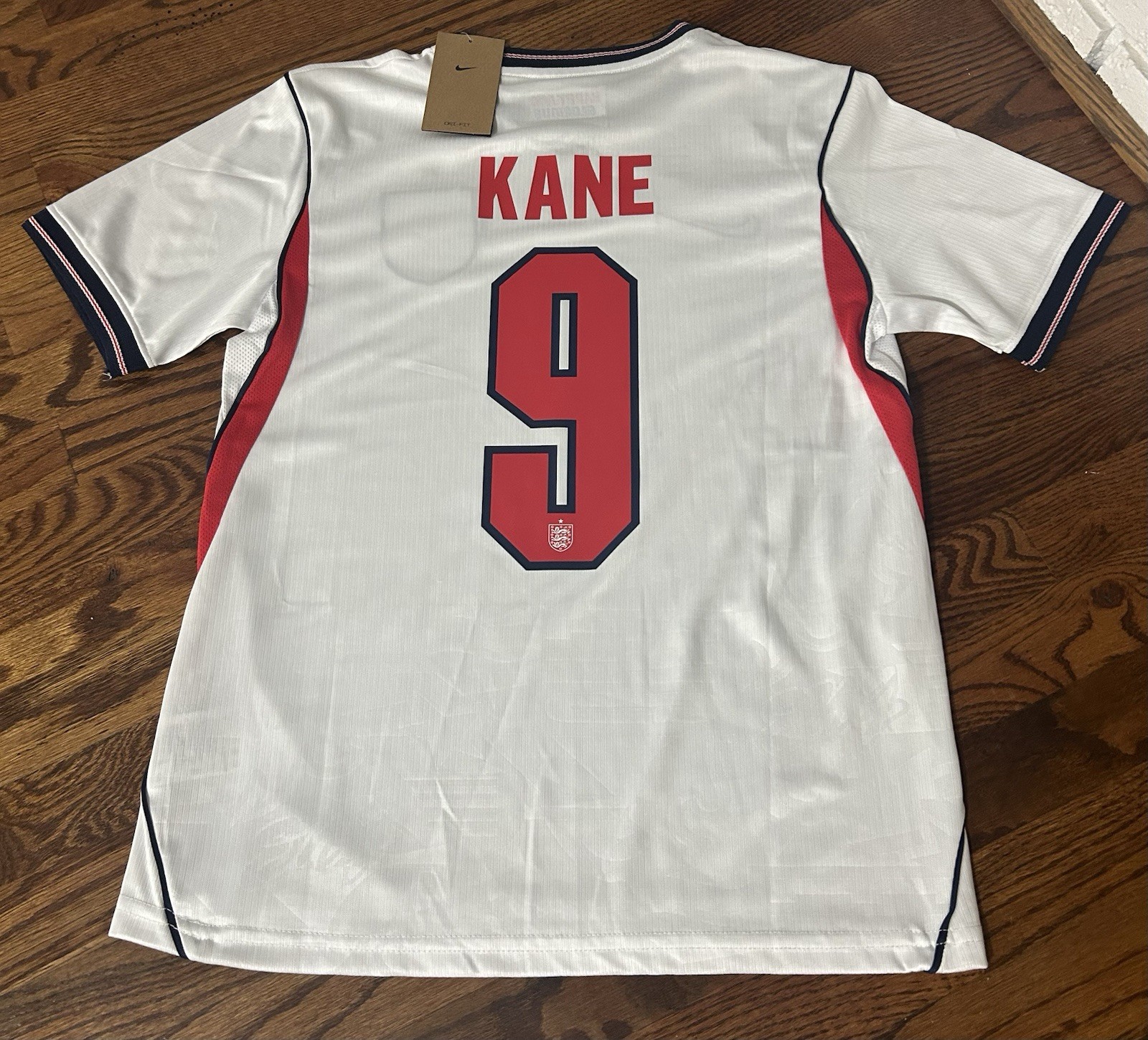 England National Team Soccer Jersey Kane 9 White/Red/Black (Size S) England National Team Soccer Jersey Kane 9 White/Red/Black (Size S)
