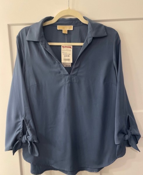 Women\'s Michael Kors Blue Blouse Size M