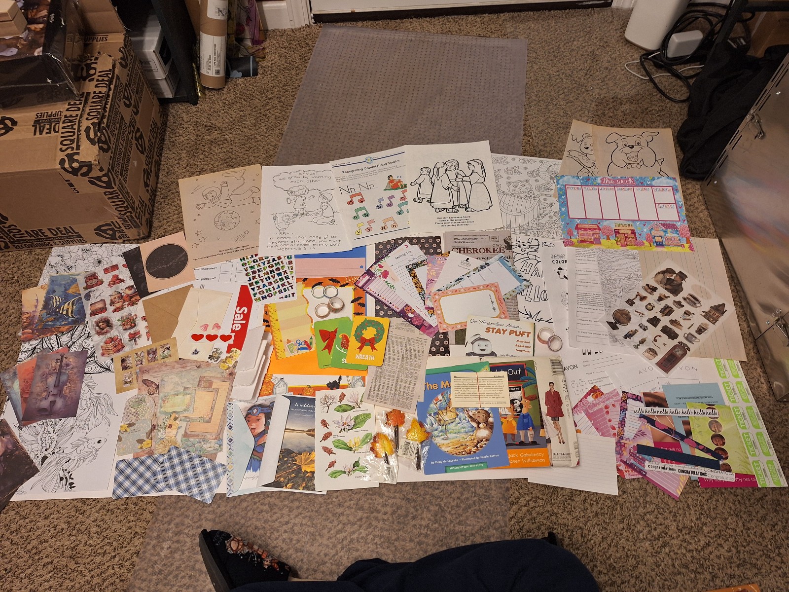 500+ Vintage Paper Ephemera Huge Lot - Junk Journals Mixed Media - 