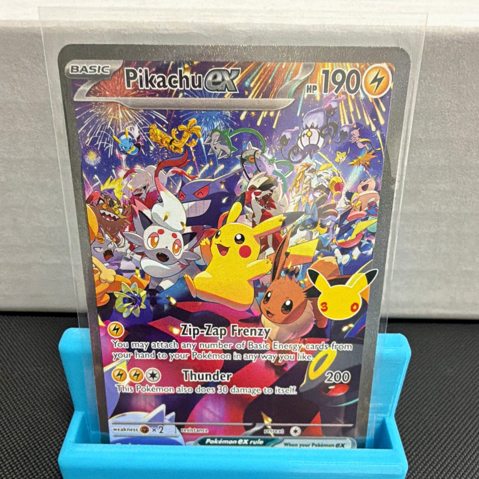 Pikachu ex 150/128 - Special Illustration - 30th Celebration - Pokemon TCG -NM/M Pikachu ex 150/128 - Special Illustration - 30th Celebration - Pokemon TCG -NM/M