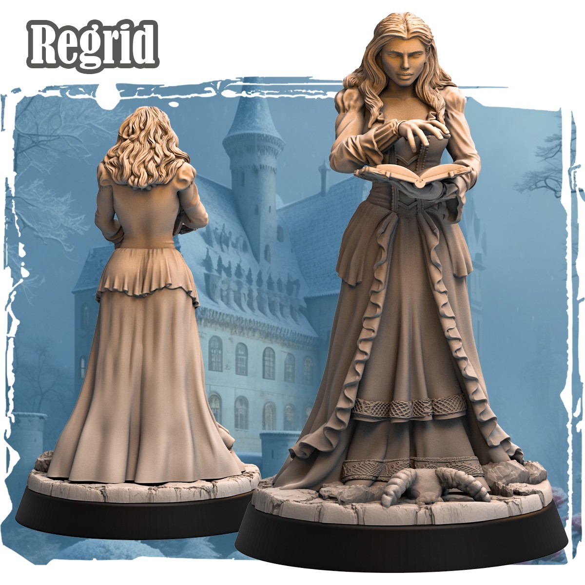 Dungeons & Dragons Playable Character - Female Human Regrid - Wizard, Sorcerer