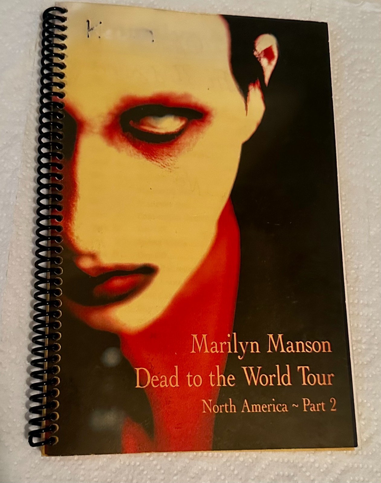 Marilyn Manson Dead To The World Tour North America Part 2 Itinerary 1997 RARE Marilyn Manson Dead To The World Tour North America Part 2 Itinerary 1997 RARE