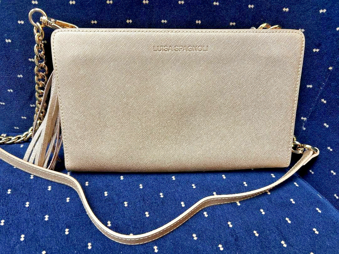 Luisa Spagnoli Saffiano Leather Crossbody Bag, Perugia, Italy, 2010s-2020s, NWOT