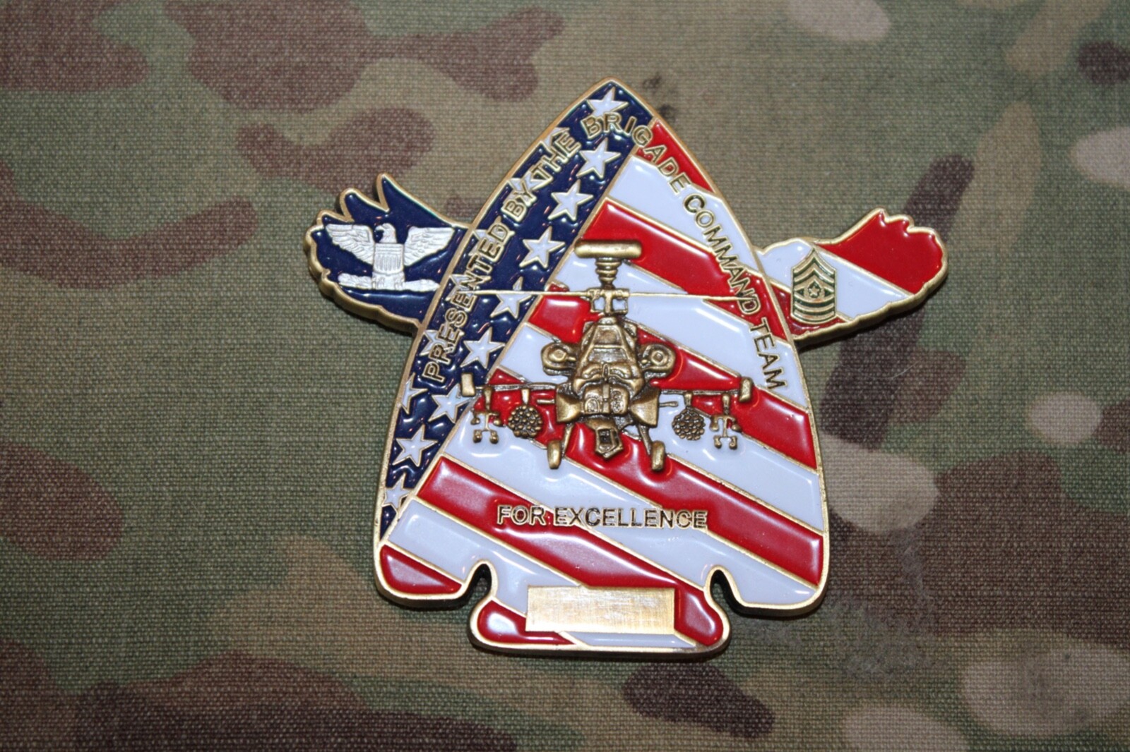 21st Cavalry Brigade Air Combat AH-64 Apache Fort Hood Army Challenge Coin