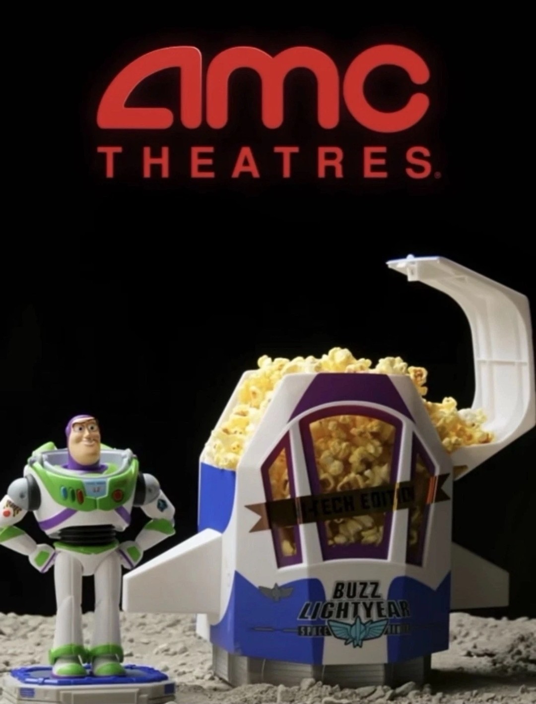 AMC Theatres Toy Story 5 Buzz Lightyear Space Ship Popcorn Bucket Factory Sealed