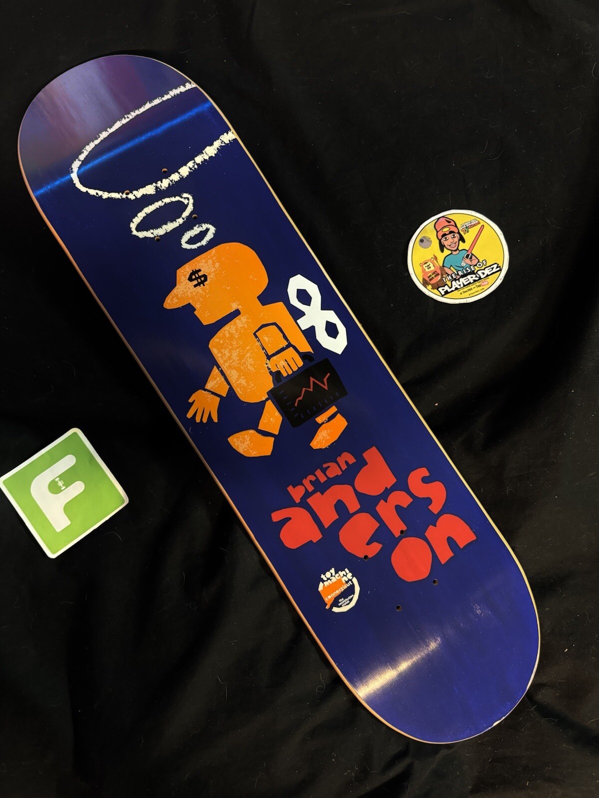 RARE VINTAGE Brian Anderson Toy Machine Skateboard Deck Pro Model Screened RARE VINTAGE Brian Anderson Toy Machine Skateboard Deck Pro Model Screened