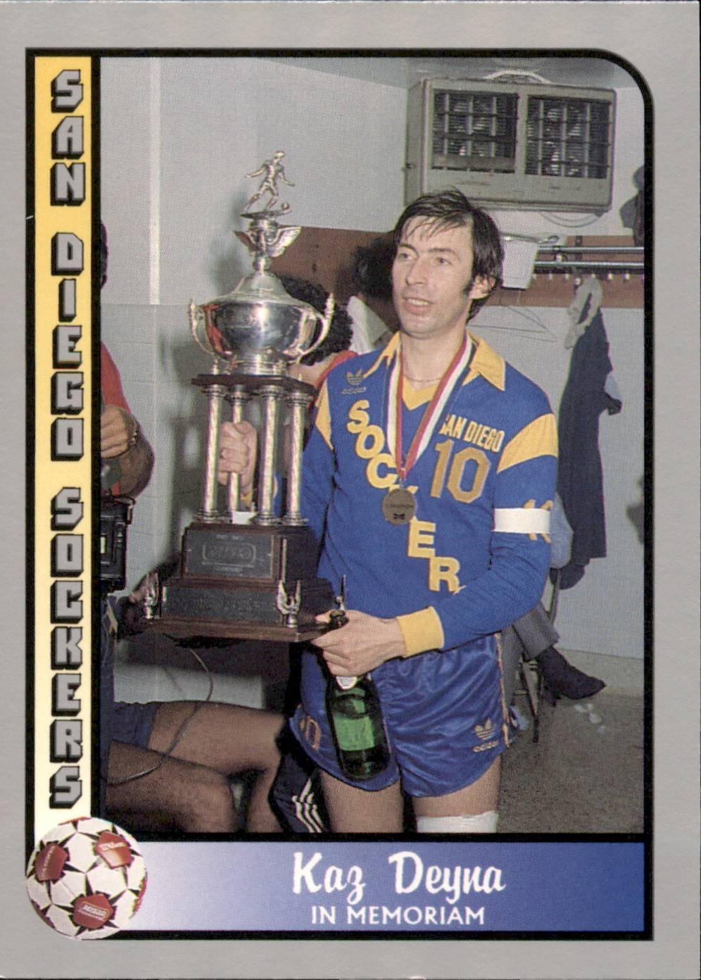 1990-91 Pacific - Kaz Deyna #218 San Diego Sockers MSL Soccer Card 1990-91 Pacific - Kaz Deyna #218 San Diego Sockers MSL Soccer Card