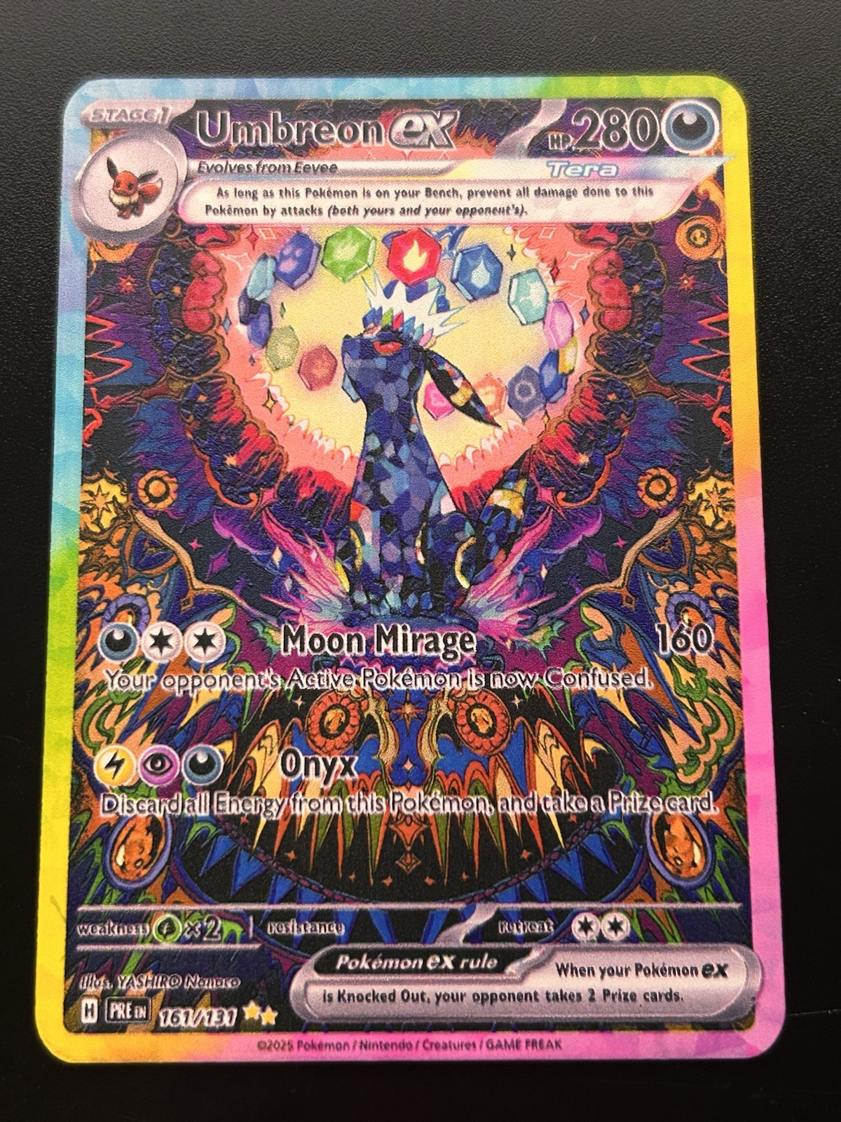 Umbreon Ex 161/131 Pokemon Premium Gold Metal Card Collectible
