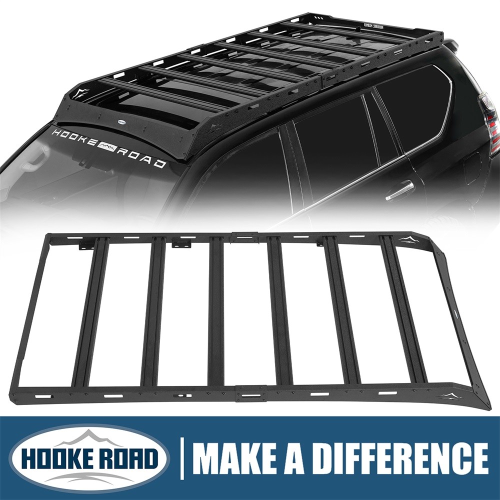 Hooke Road Steel Full Size Roof Rack Luggage Basket Fit Lexus GX460 2010-2023