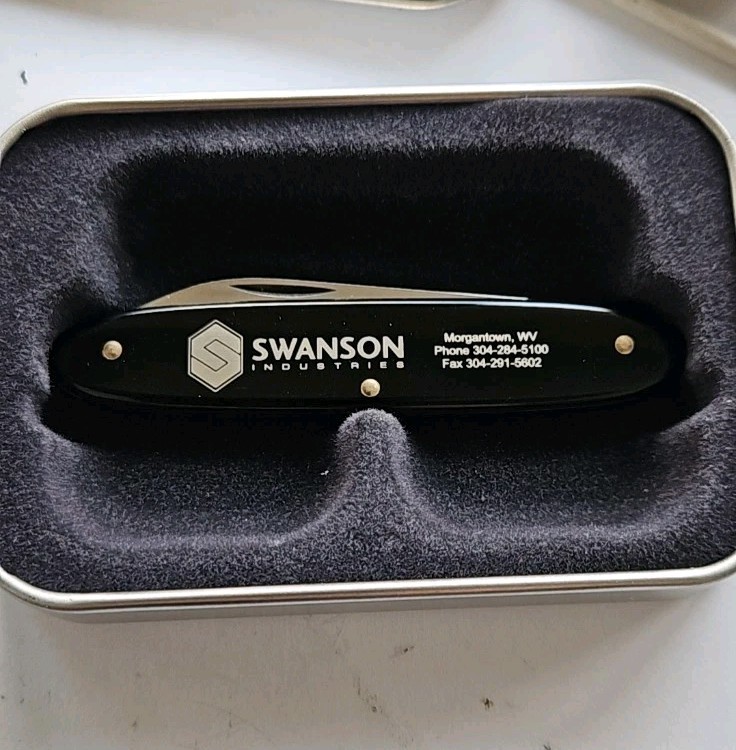 Victorinox  Excelsior Swiss Army Knife Has Swanson On It..black.