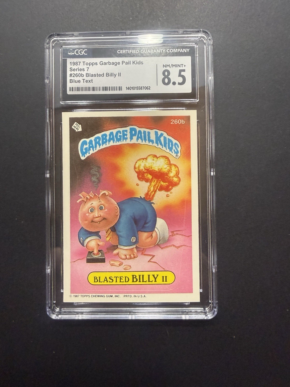 Topps 1987 Garbage Pail Kids Series 7 #260b Blasted Billy II Blue Text