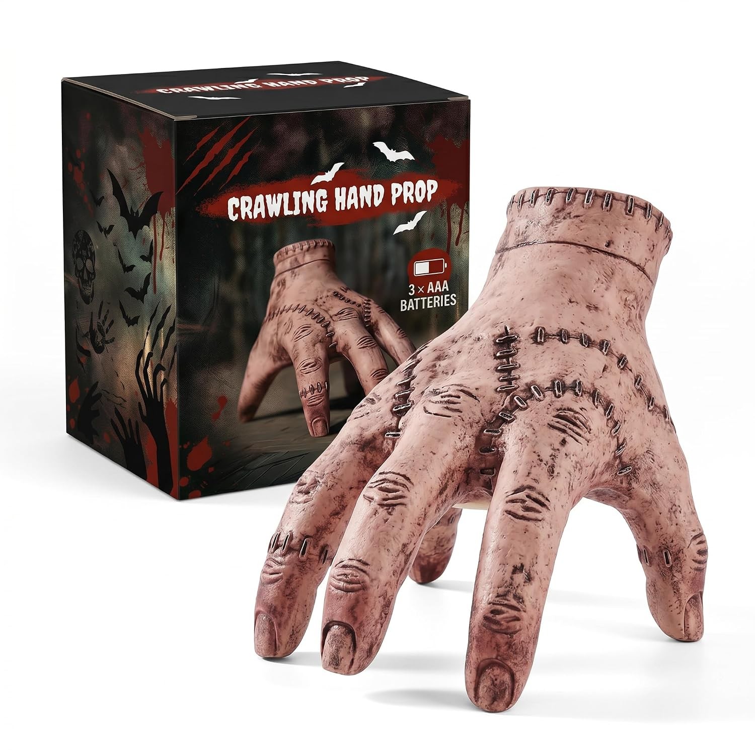 Halloween Animatronic Crawling Zombie Hand Sound Activated Creepy Motion Prop