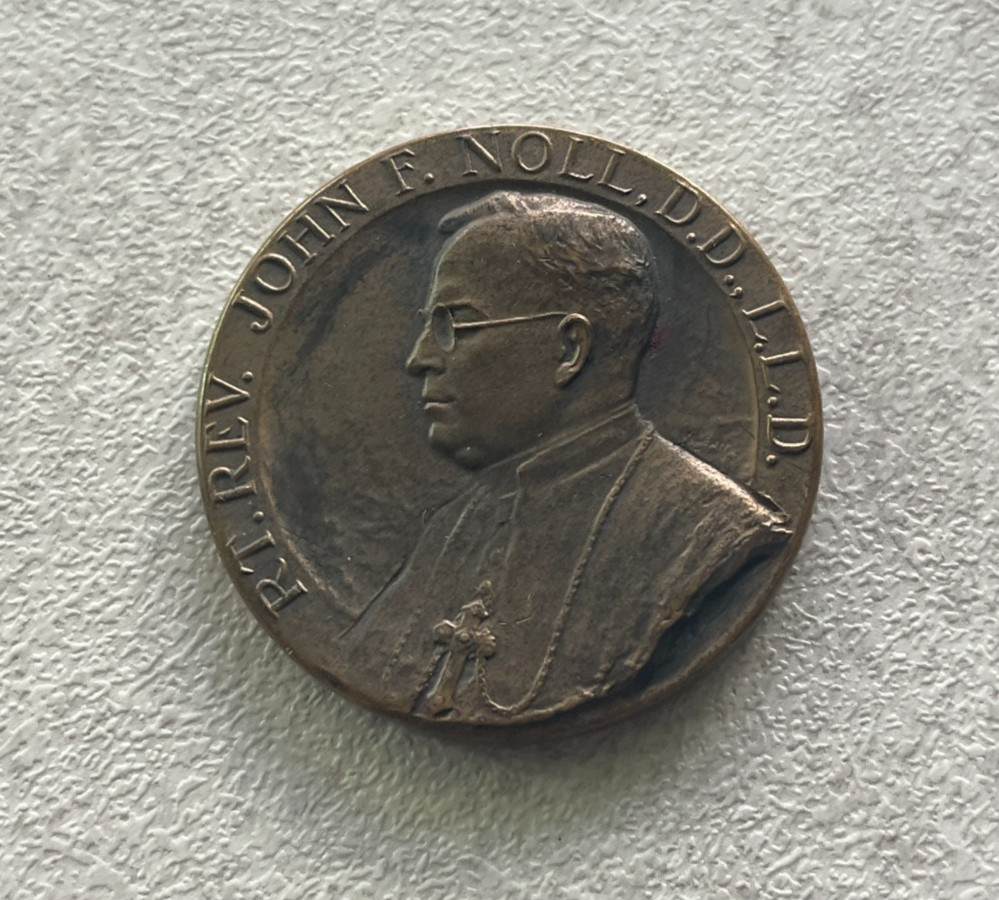1927-Dated Catholic Community Center Bronze Medal by MACO - Fort Wayne IN L2