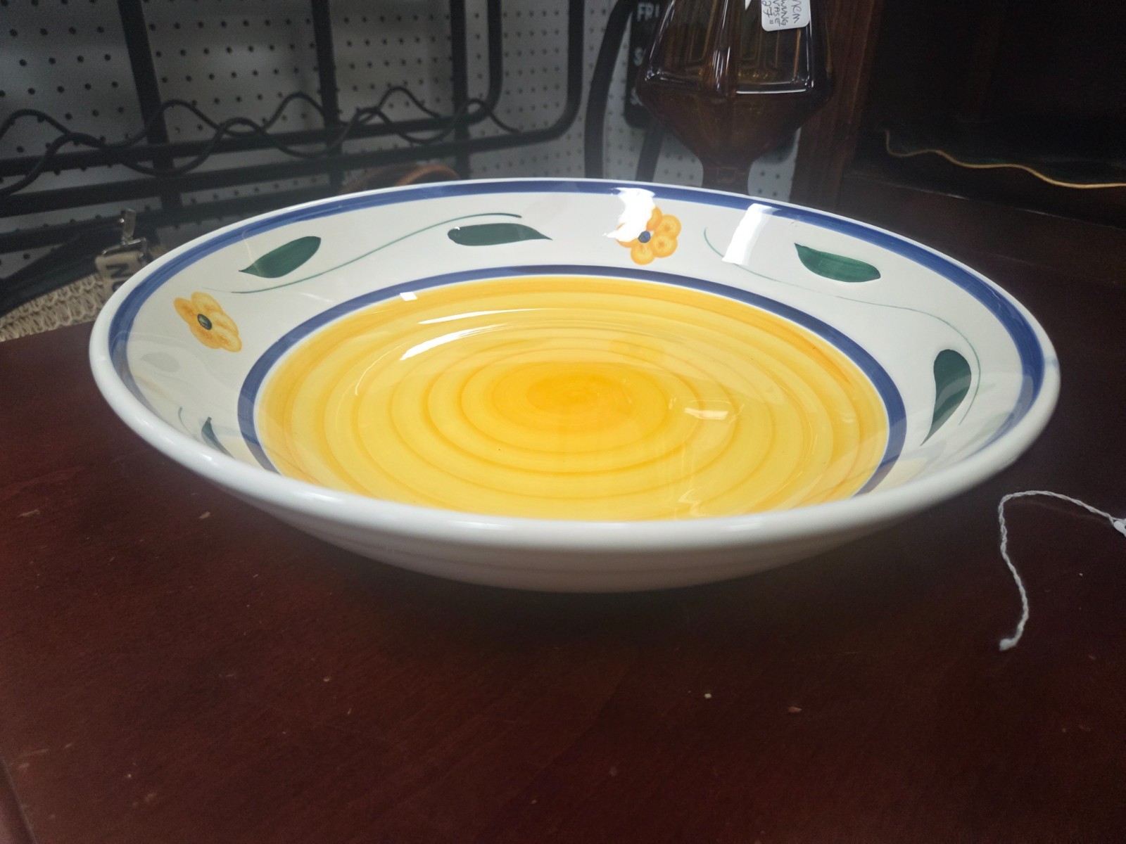Elegant ROMA INC. NY. Hand-Painted in Italy, Yellow Blue 13 Elegant ROMA INC. NY. Hand-Painted in Italy, Yellow Blue 13