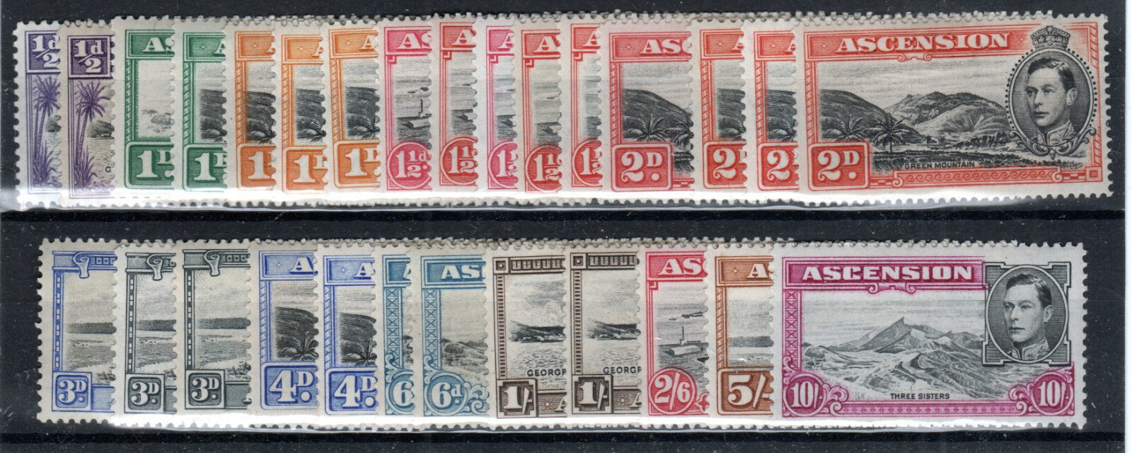 Ascension 1938-53 Set To 10s With All Perforations 1s Sg 38-47b (Less