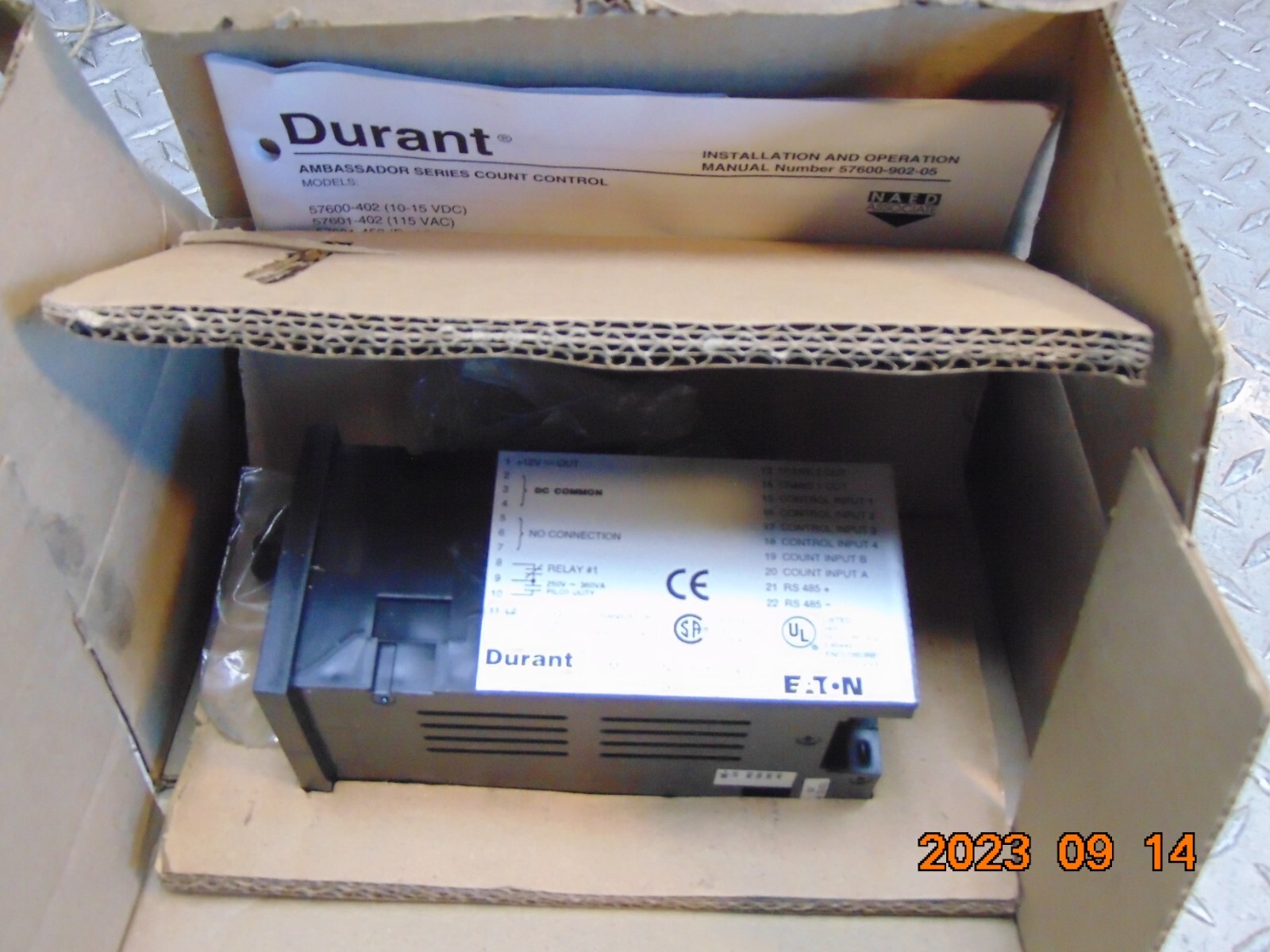 NEW EATON DURANT 57601-402 COUNT CONTROL see description NEW EATON DURANT 57601-402 COUNT CONTROL see description